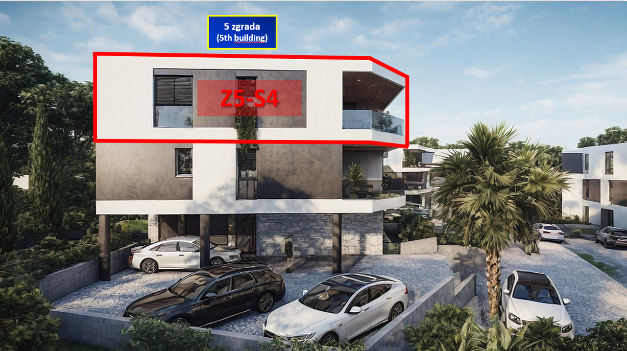 Three-bedroom penthouse apartment with two parking space and storage premises (118 m2, 2nd floor) 300 m from the sea in Vallelunga in Pula, 355,000 eur, sale directly from the investor.