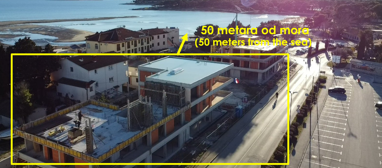 Novi poslovni prostori i stanovi u Medulinu na atraktivnoj lokaciji udaljeni samo 50 metara od mora!
